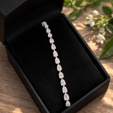 Pear Cut Lab Grown Diamond Bracelet